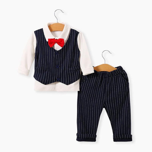 Baby Boy Bow Tie Pant Set